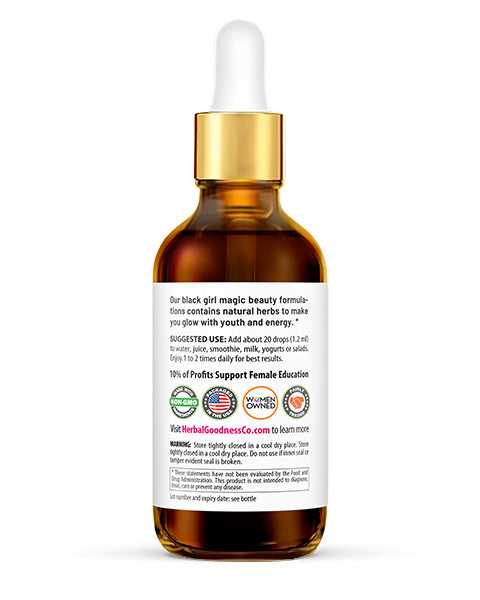 Black Girl Magic 2fl.oz - Glow - Youth and Energy - Herbal Goodness Buy Liquid Extract