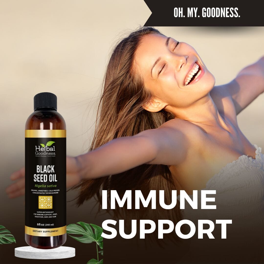 Black Seed Oil 8oz - Cold-Pressed Oil - Liquid- Herbal Goodness Liquid Extract Herbal Goodness 