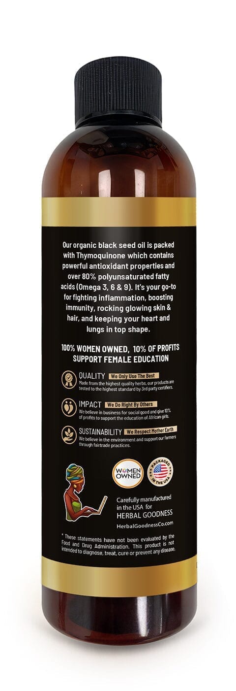 Black Seed Oil 8oz - Cold-Pressed Oil - Liquid Liquid Extract Herbal Goodness 