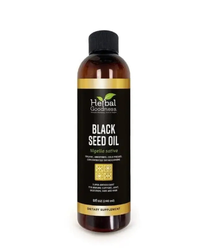 Black Seed Oil 8oz - Cold-Pressed Liquid - Immunity &amp; Wellness Liquid Extract Herbal Goodness 