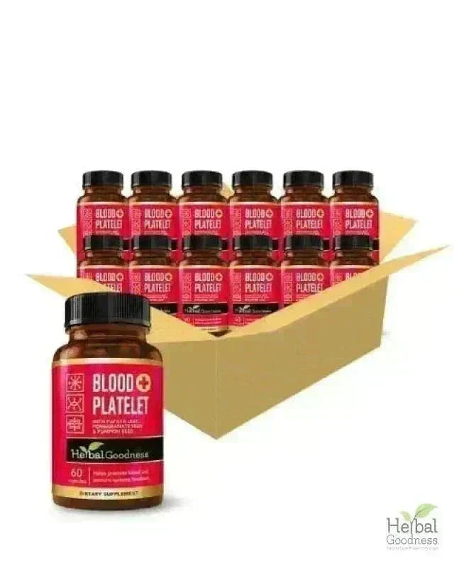 Blood Platelet Plus - Capsule 60/600mg-20X Strength Capsules Herbal Goodness 60 Caps Case(12) 