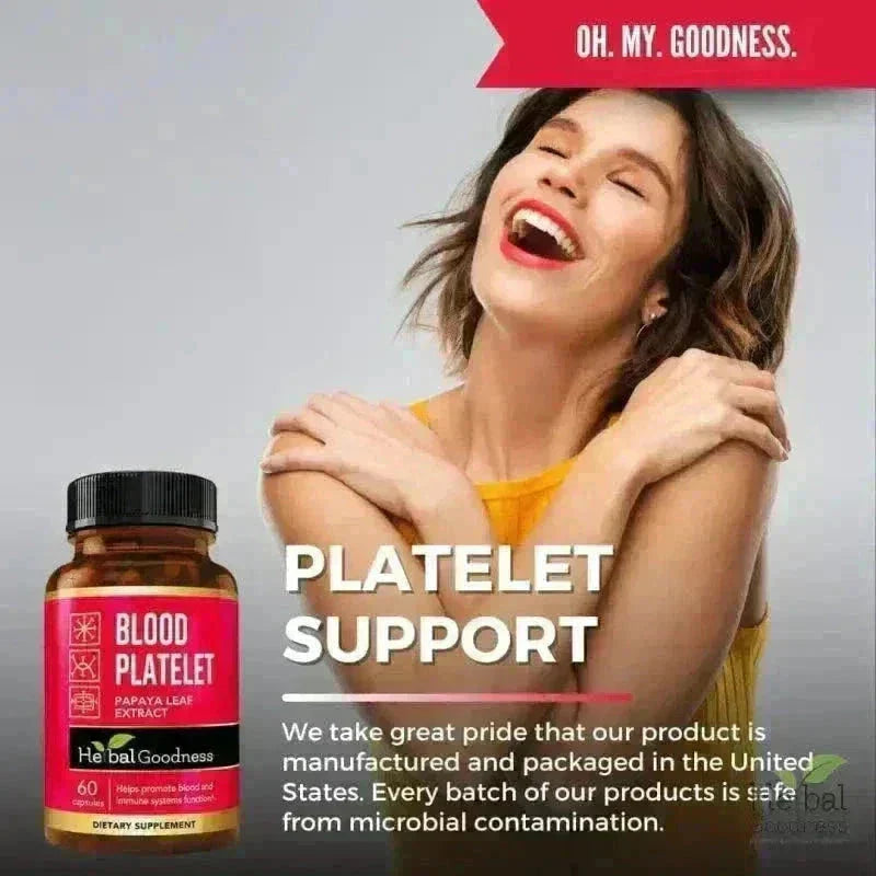 Blood Platelet Plus - Capsule 60/600mg-20X Strength Capsules Herbal Goodness 