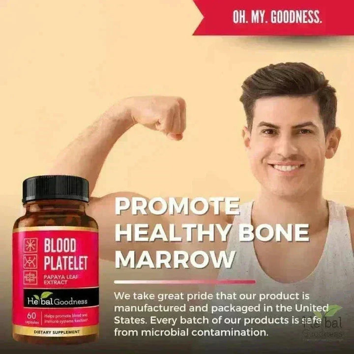 Blood Platelet Plus - Capsule 60/600mg-20X Strength Capsules Herbal Goodness 