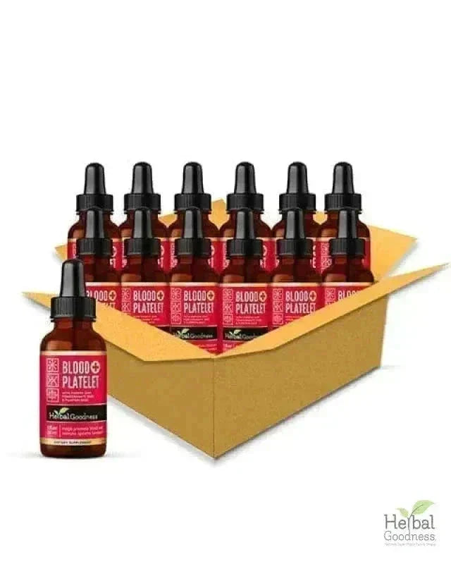 Blood Platelet Plus – Liquid Herbal Extract | 15X Strength Papaya Leaf - Herbal Goodness Liquid Extract Herbal Goodness 1 oz case (12) 