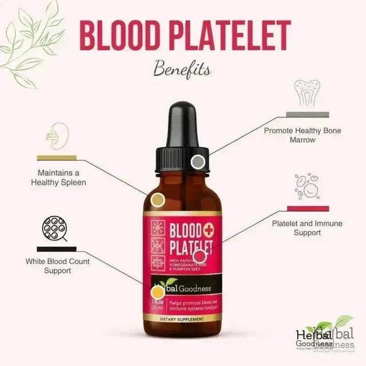 Blood Platelet Plus – Liquid Herbal Extract | 15X Strength Papaya Leaf - Herbal Goodness Liquid Extract Herbal Goodness 