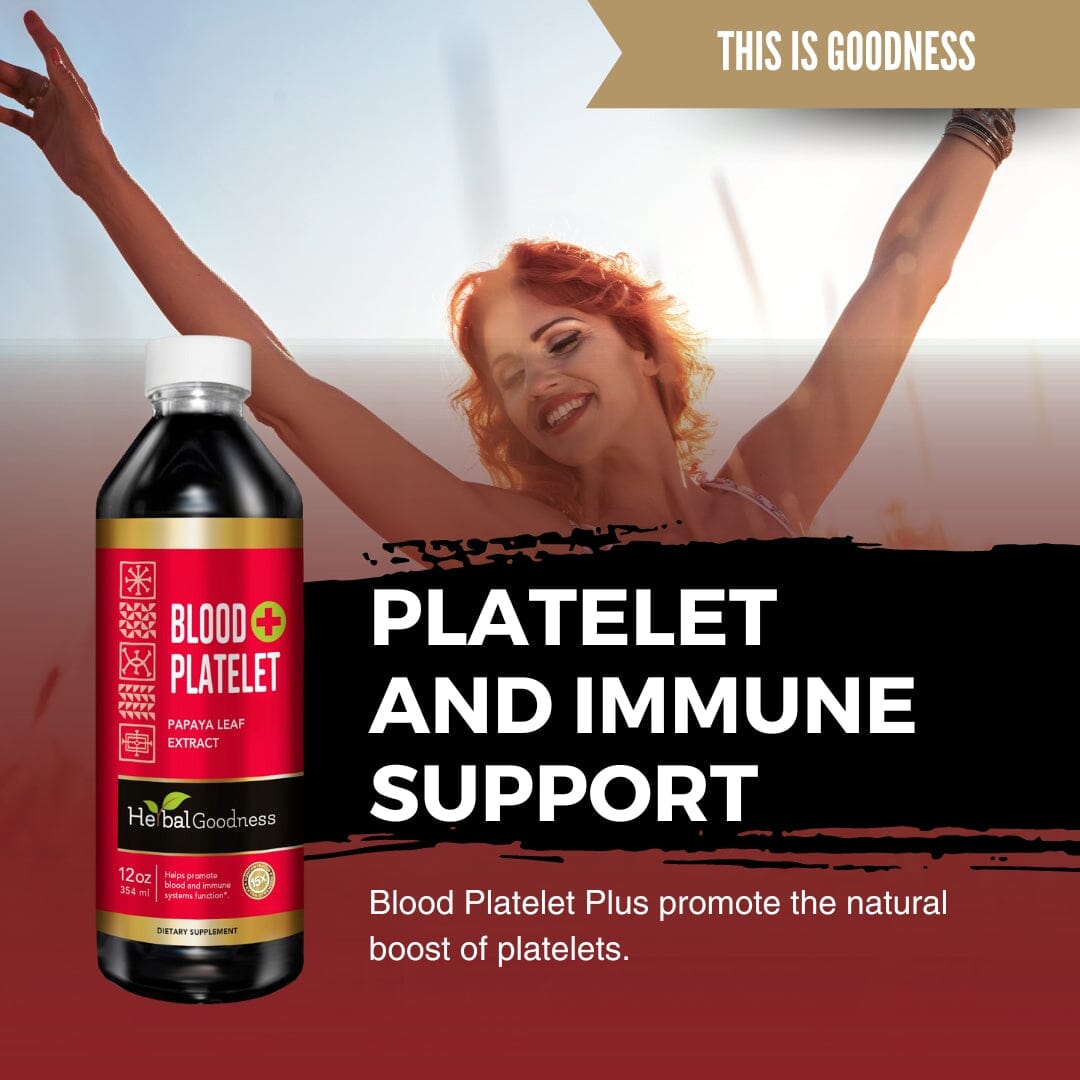 Blood Platelet Plus - Liquid Tincture - Natural Blood Platelet Boost & Immune Support - Herbal Goodness Liquid Extract Herbal Goodness 