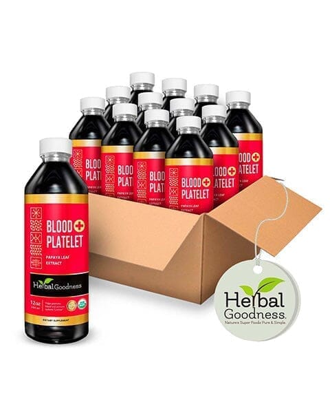 Blood Platelet Plus - Liquid Tincture - Natural Blood Platelet Boost & Immune Support - Herbal Goodness Liquid Extract Herbal Goodness 12 oz Case (12) 