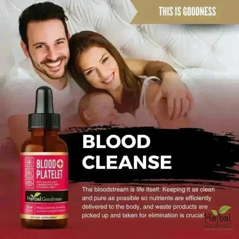 Blood Platelet with Papaya Leaf - Organic 15X Liquid Extract - Platelet & Bone Marrow Liquid Extract Herbal Goodness 