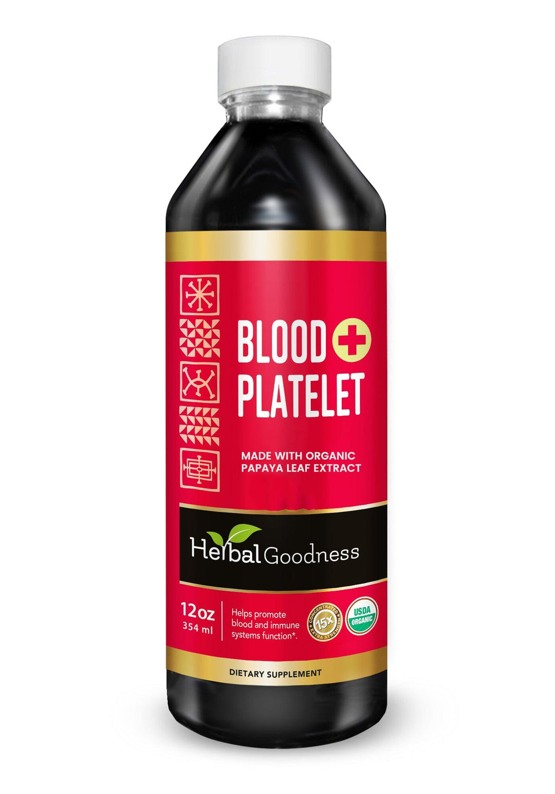 Blood Platelet Plus – Liquid Herbal Extract | 15X Strength Papaya Leaf Liquid Extract Herbal Goodness 12 oz 