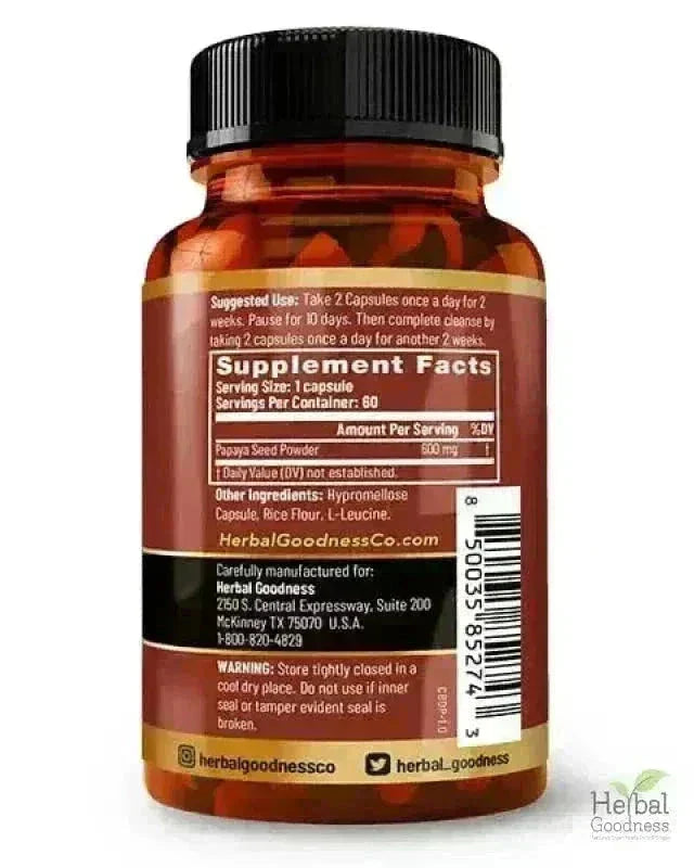 Body Detox - 60ct /600mg Capsule - Liver, Kidney & Gut Cleanse Capsules Herbal Goodness 