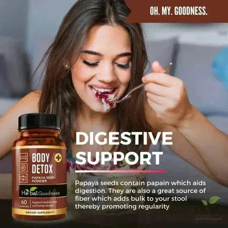 Body Detox Capsules 60ct /600mg Capsules Herbal Goodness 