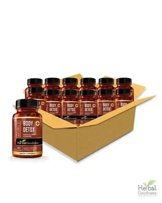 Body Detox Capsules 60ct /600mg - Herbal Goodness Capsules Herbal Goodness Case Qty - (12) 