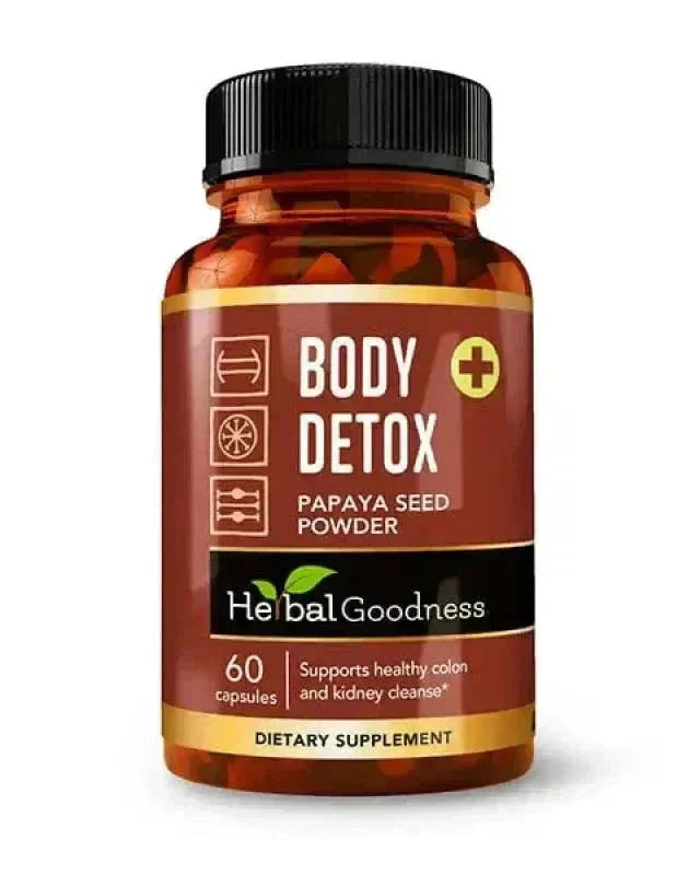 Body Detox Capsules 60ct /600mg - Herbal Goodness Capsules Herbal Goodness Unit 