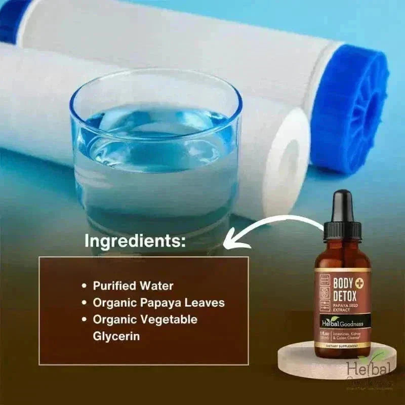 Body Detox Herbal Liquid Extract – Papaya Seed - Herbal Goodness Liquid Extract Herbal Goodness 