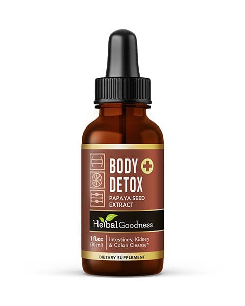 Body Detox Plus - Liquid 12oz - Healthy Colon & Kidney Cleanse - Herbal Goodness Liquid Extract Herbal Goodness 1oz 