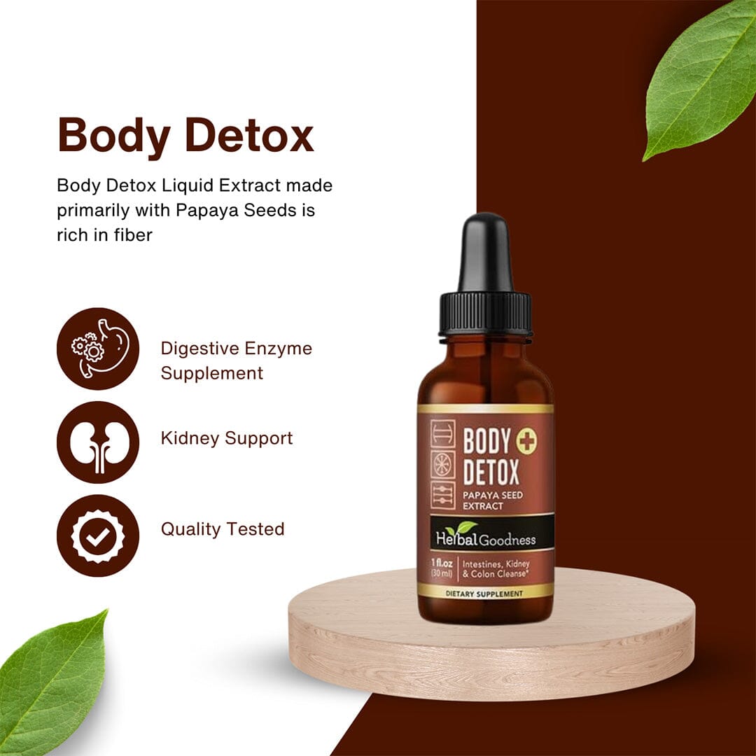 Body Detox Plus - Liquid - Healthy Colon & Kidney Cleanse - Herbal Goodness Liquid Extract Herbal Goodness 