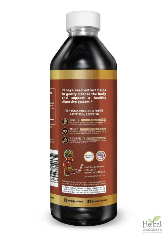 Body Detox with Papaya Seed - Organic 1oz 15X Liquid Extract - Intestine &amp; Gut Cleanse Liquid Extract Herbal Goodness 