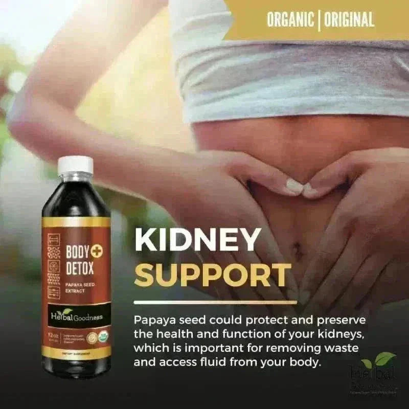 Body Detox with Papaya Seed - Organic 1oz 15X Liquid Extract - Intestine & Gut Cleanse Liquid Extract Herbal Goodness 