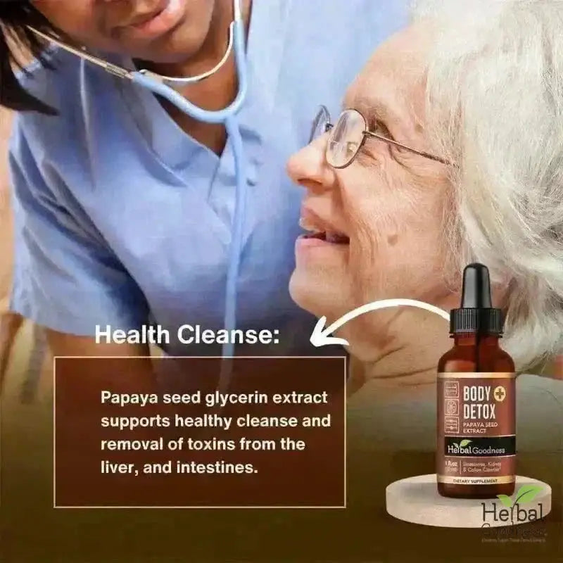 Body Detox with Papaya Seed - Organic 1oz 15X Liquid Extract - Intestine &amp; Gut Cleanse Liquid Extract Herbal Goodness 