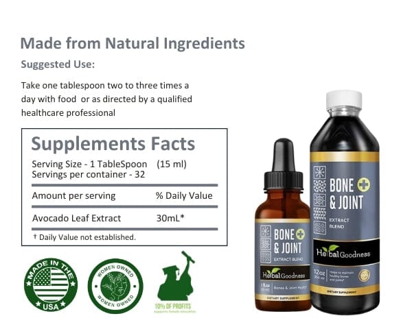 Bone and Joint Liquid Extract - Liquid Extract - Bone Health, Muscle Support, Joint Support - Herbal Goodness Liquid Extract Herbal Goodness 