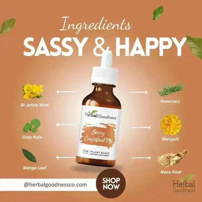 Bossy Confident Me - 2fl.oz - Mood & Energy Liquid Extract Herbal Goodness 