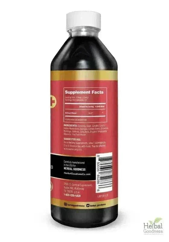 Brain and Focus Liquid Extract - Nootropic Brain Supplement Liquid Extract Herbal Goodness 