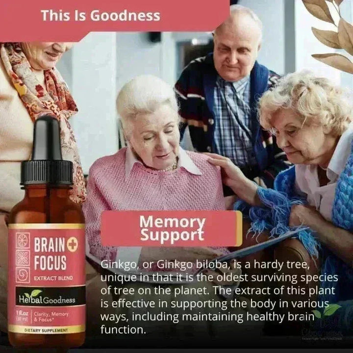 Brain and Focus Liquid Extract - Nootropic Brain Supplement Liquid Extract Herbal Goodness 