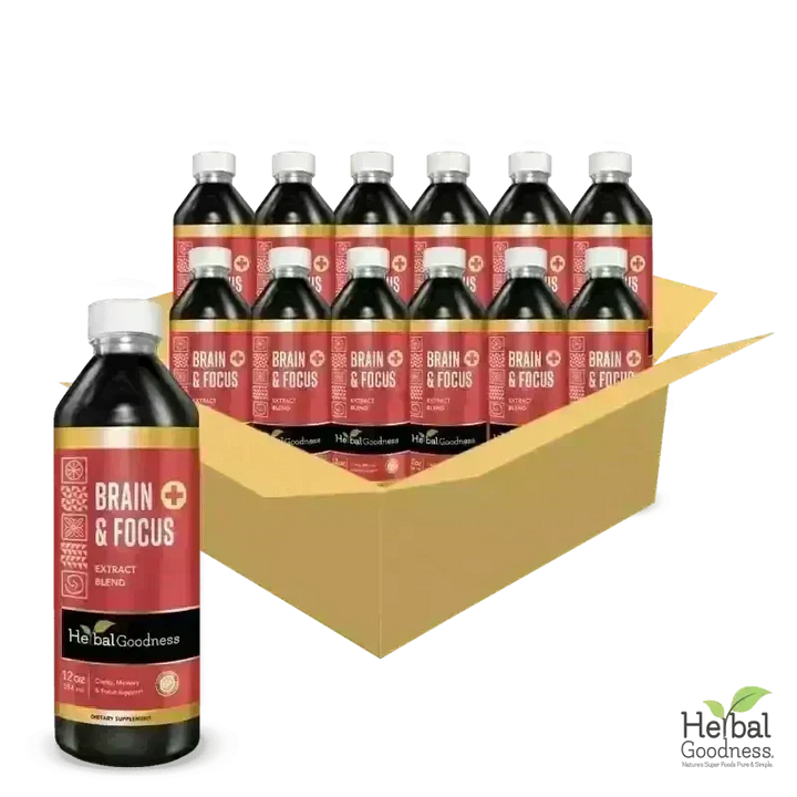 Brain & Focus Plus | Organic 15X Liquid Extract for Memory & Cognitive Wellness Support Liquid Extract Herbal Goodness 