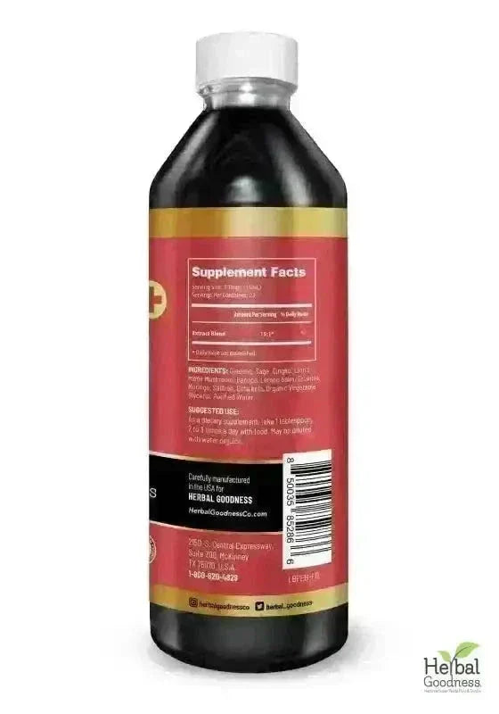 Brain & Memory Support - 15X Organic Liquid Extract – Focus & Cognitive Wellness Liquid Extract Herbal Goodness 