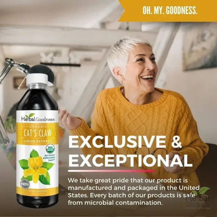 Cat's Claw - Organic 1oz 15X Liquid Extract - Joint Health Liquid Extract Herbal Goodness 