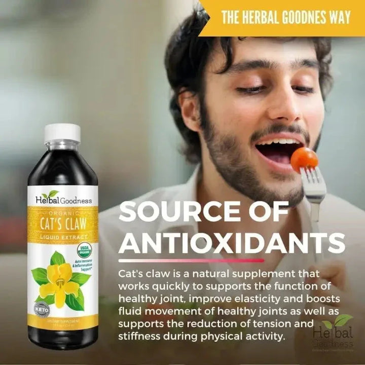 Cat's Claw - Organic 1oz 15X Liquid Extract - Joint Health Liquid Extract Herbal Goodness 