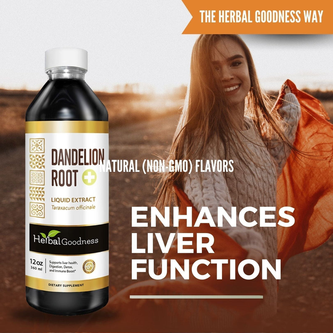 Dandelion Root Liquid Extract – Plant-Based Herbal Supplement Liquid Extract Herbal Goodness 