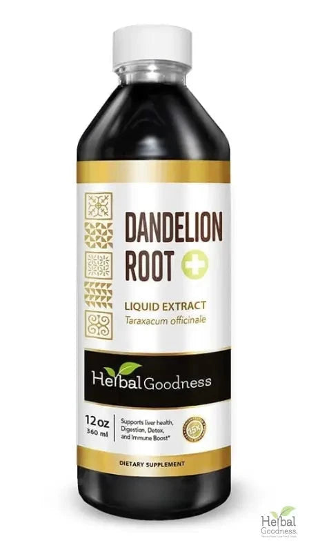 Dandelion Root Liquid Extract - Organic 1oz - Detox & Liver Liquid Extract Herbal Goodness 12oz 