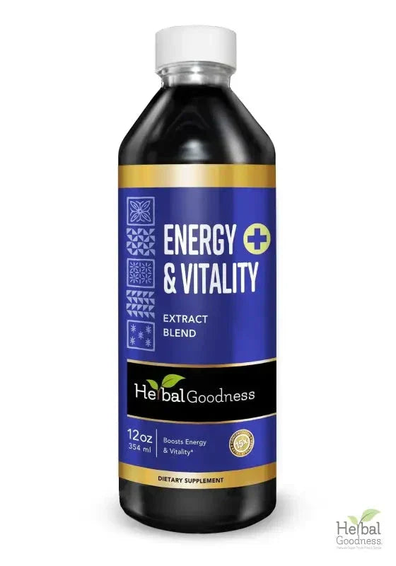 Energy and Vitality - 1oz 15X Liquid Extract - Energy & Performance Liquid Extract Herbal Goodness 12 oz 