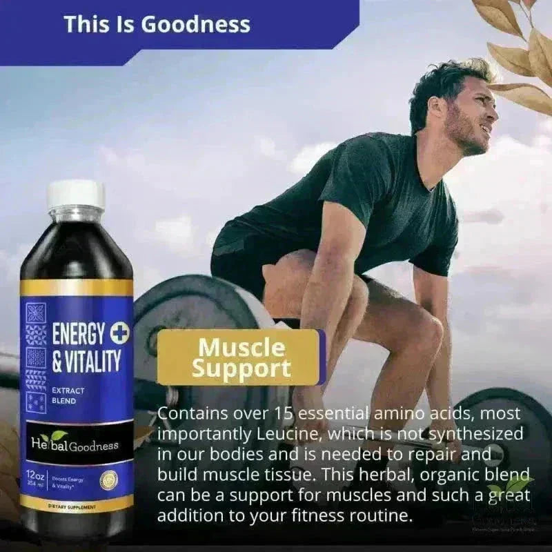 Energy and Vitality - 1oz 15X Liquid Extract - Energy & Performance Liquid Extract Herbal Goodness 