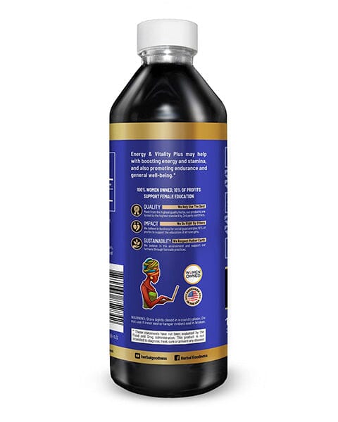 Energy and Vitality - Liquid 12oz - Energy Boost, Vitality Support, Productivity - Herbal Goodness Liquid Extract Herbal Goodness 