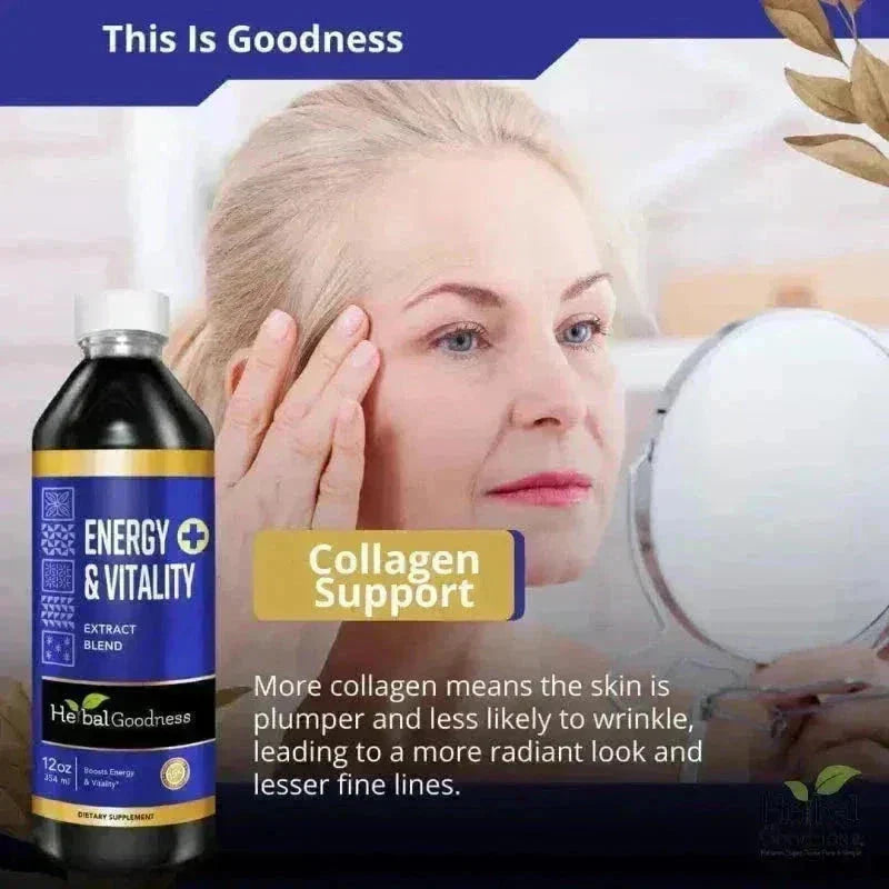 Energy and Vitality - Liquid Extract 12oz Liquid Extract Herbal Goodness 