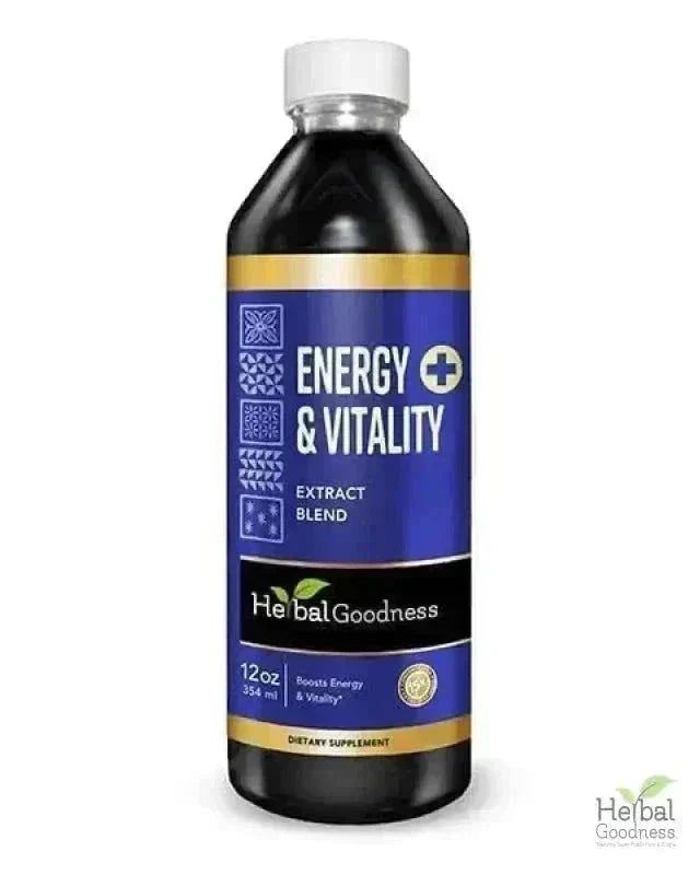 Energy and Vitality - Liquid Extract 12oz - Herbal Goodness Liquid Extract Herbal Goodness 12 oz 