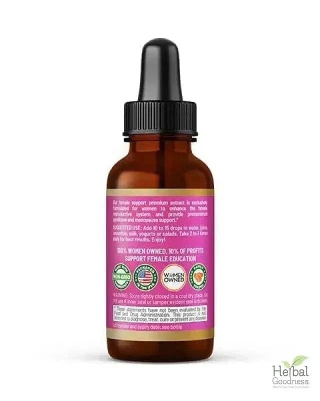 Female Support - 15X Liquid Extract - Female Hormone Balance Liquid Extract Herbal Goodness 