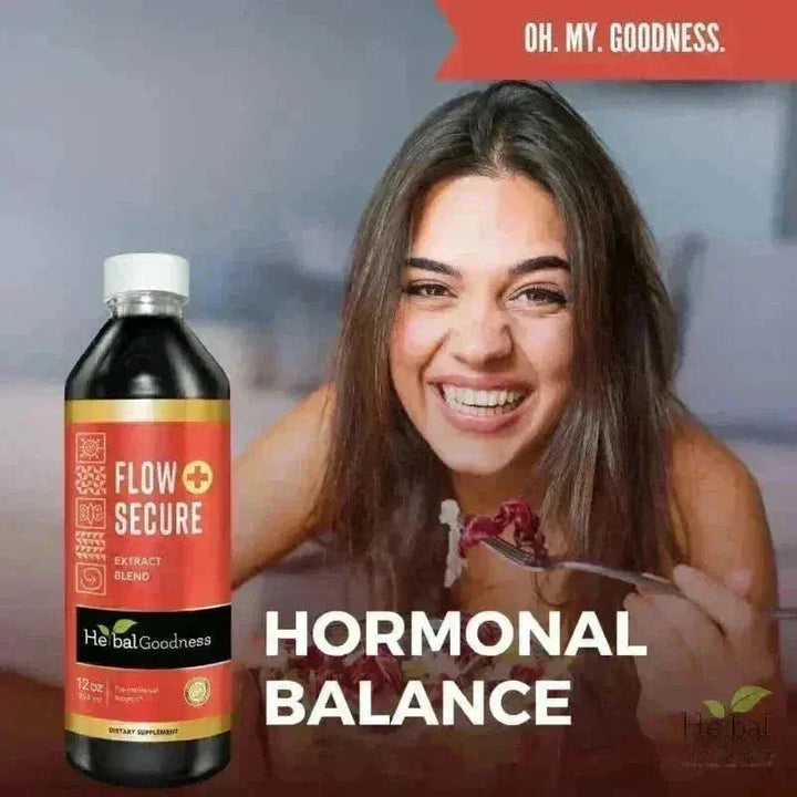 Flow Secure - 1oz 15X Liquid Extract - Female Hormone & Menstrual Aid Liquid Extract Herbal Goodness 