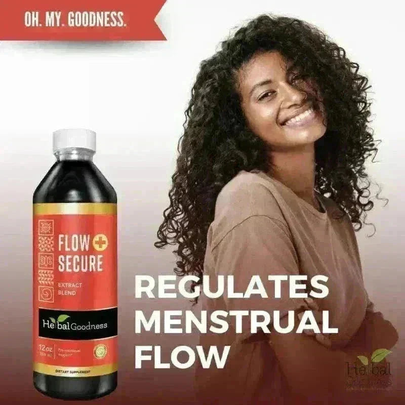 Flow Secure - 1oz 15X Liquid Extract - Female Hormone & Menstrual Aid Liquid Extract Herbal Goodness 