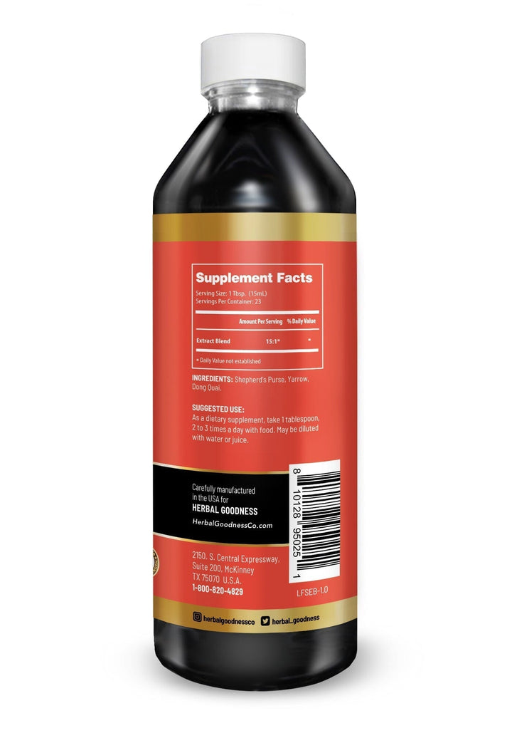 Flow Secure - 1oz 15X Liquid Extract - Female Hormone & Menstrual Aid Liquid Extract Herbal Goodness 