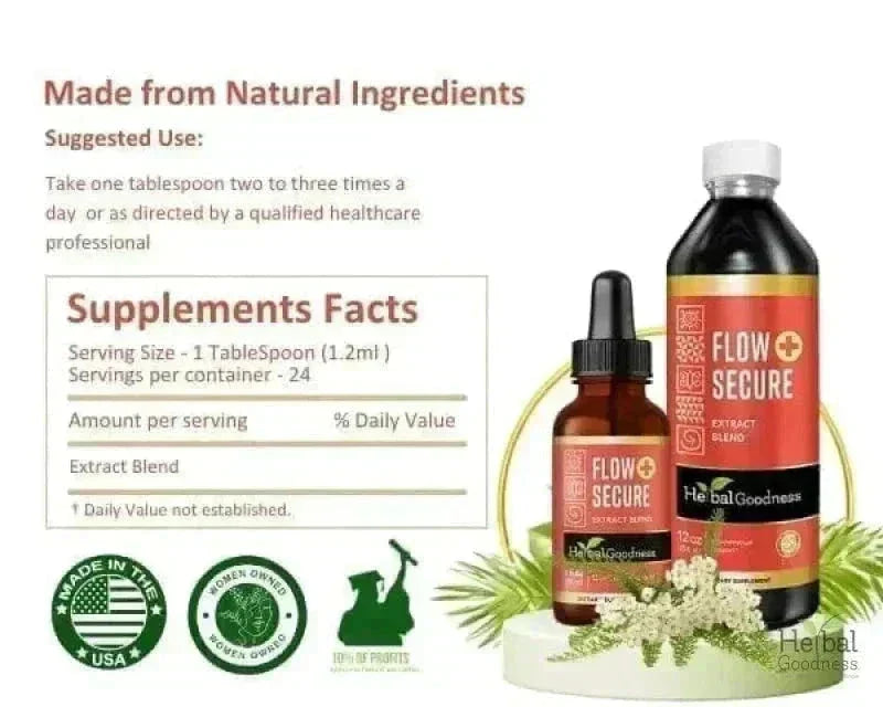 Flow Secure Plus - Liquid Extract - Herbal Goodness Liquid Extract Herbal Goodness 
