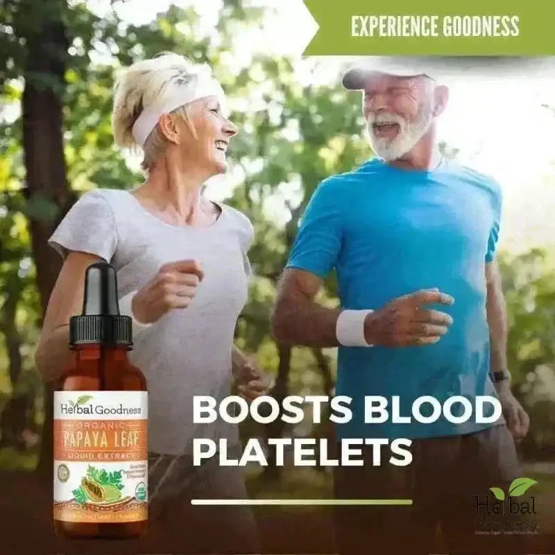 Papaya Leaf Extract - Organic 1oz 15X Liquid - Blood Platelet Liquid Extract Herbal Goodness 