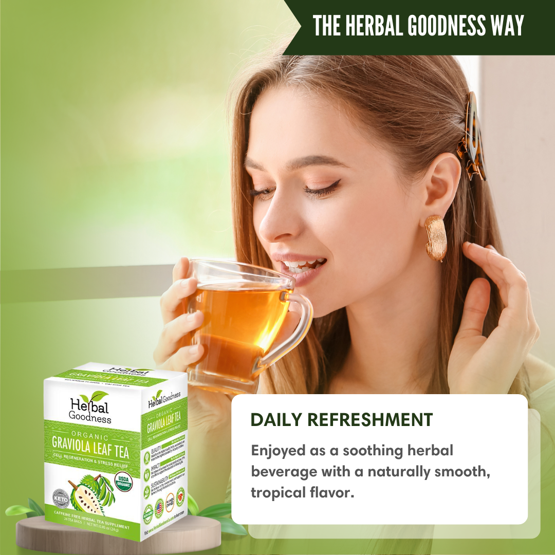 Graviola Leaf Tea - Organic 24/2g - Cell Immunity - Herbal Goodness Buy Tea & Infusions