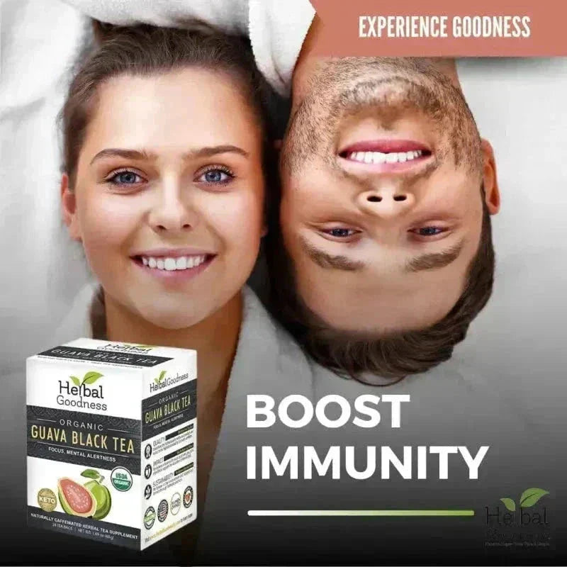 Guava Black Tea - Organic 24/2g Tea bags - Clarity, Focus & Mental Alertness Tea & Infusions Herbal Goodness 