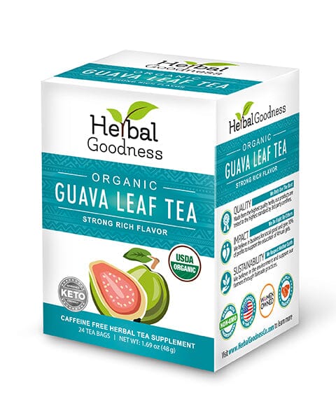 Guava Leaf Tea - Organic - Tea 24/2g - Sleep Aid & Blood Sugar Support - Herbal Goodness - Herbal Goodness