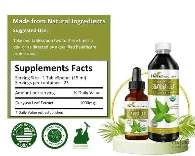 Guayusa Leaf Extract - Organic - Liquid - Herbal Goodness Liquid Extract Herbal Goodness 