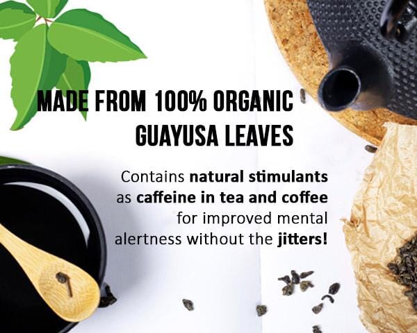 Guayusa Leaf Extract - Organic - Tea 24/2g - Energy, Focus & Alertness - Herbal Goodness - Herbal Goodness