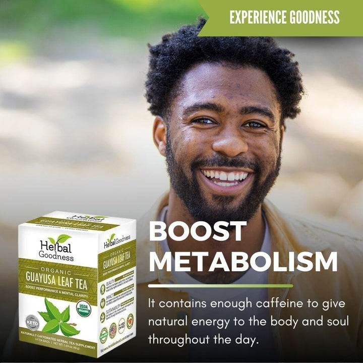 Guayusa Leaf Extract Tea - Organic 24/2g - Energy & Focus Support - Herbal Goodness Tea & Infusions Herbal Goodness 